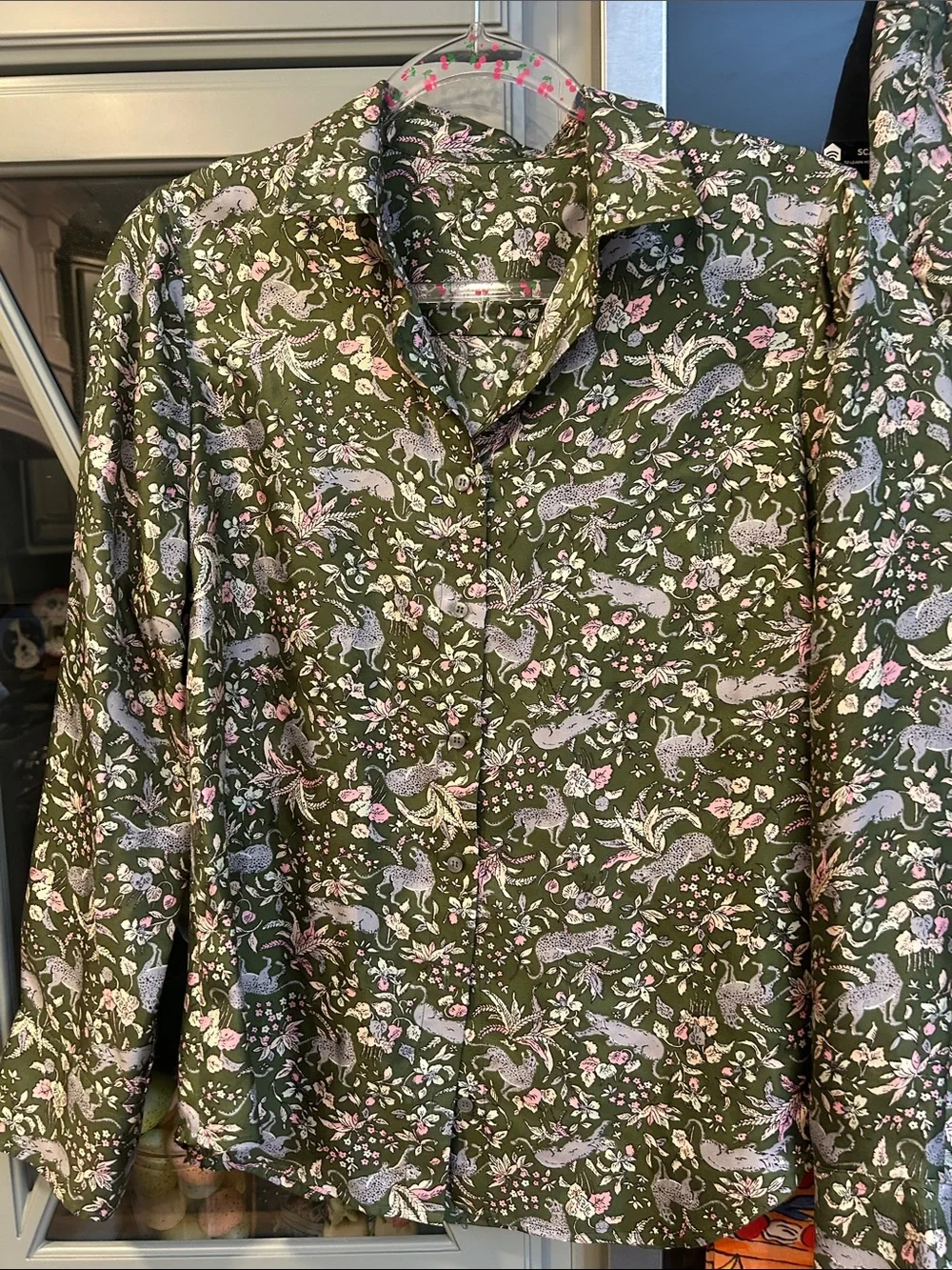 J. Crew Green Floral Women's Collections Toile Silk Set